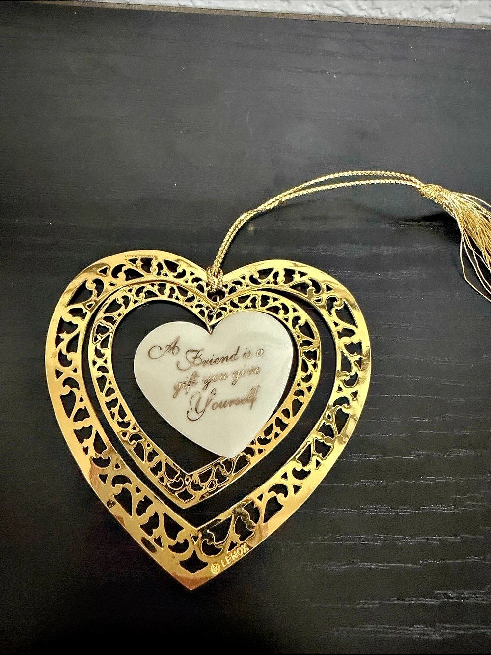 Lenox A Friend Is a Gift You Give Yourself Heart Ornament Heart Ornament